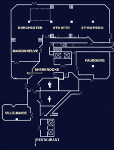 Conference Room Map - Le Nouvel Hotel Montreal Downtown Hotel